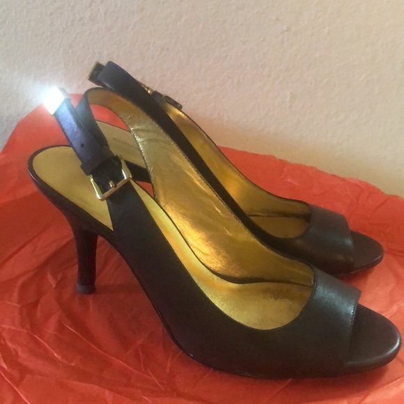 Banana Republic Shoes Banana Republic Dark Brown Low Heel Slingback